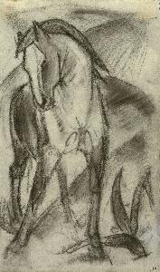 Franz Marc - Young Horse in Mountain Landscape