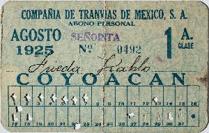 Frida Kahlo - Tram ticket that belonged to Frida Kahlo