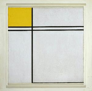Piet Mondrian - Composition with Double Line and Yellow, 1932