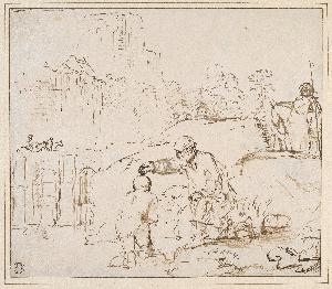 Rembrandt Van Rijn - The Baptism of the Ethiopian Chamberlain