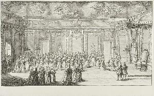 Gérard Jean-Baptiste Scotin Ii - The Audience Chamber during the reception of the bride at Dresden Palace on 2 September 1719