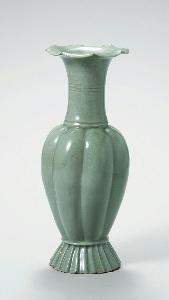 Danish Unknown Goldsmith - Lobed Vase, Celadon