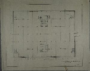 Franz Ehrlich - A.D.W. MAIN BUILDING 2 BASEMENT STOREYS 1RST WORKING DESIGN (Academy of Sciences, floor plan)