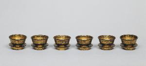 Danish Unknown Goldsmith - Set of Six Buddhist Ritual Vessels, Inscribed Tō-ji