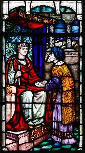 Sarah Purser - Loughrea St. Brendan-#39;s Cathedral. Scene with Pontius Pilate