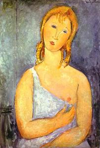 Amedeo Modigliani - Girl in a White Chemise