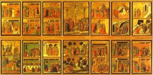 Duccio Di Buoninsegna - MaestÓ (back with 26 scenes of the Passion)