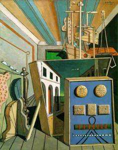 Giorgio De Chirico - Metaphysical Interior with Biscuits