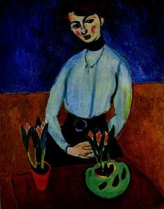 Henri Matisse - Girl with Tulips (Portrait of Jeanne Vaderin