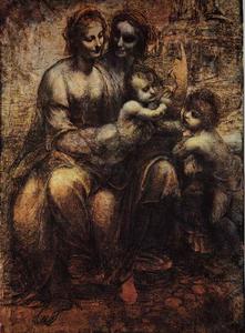 Leonardo Da Vinci - St Anne with Mary and St John