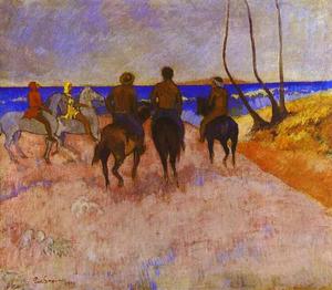 Paul Gauguin - Horsemen on the Beach