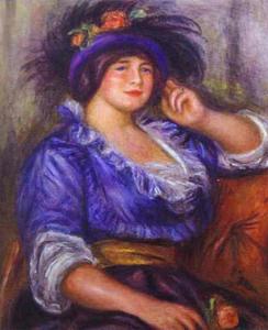 Pierre-Auguste Renoir - Young Girl with a Rose (Mme. Colonna Romano)