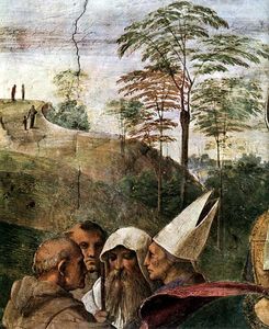 Raphael (Raffaello Sanzio Da Urbino) - Stanze Vaticane - La Disputa (detail) [05]