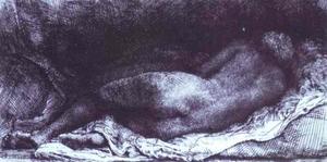 Rembrandt Van Rijn - Woman Lying Down