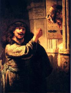 Rembrandt Van Rijn - Samson Menacant Son Beau Pere, berlin