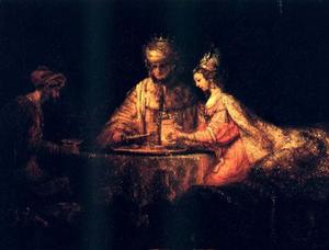 Rembrandt Van Rijn - Le Festin D Esther, moscou