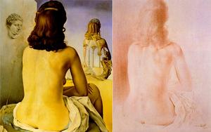 Salvador Dali - My Wife, Naked, Looking at her own Body