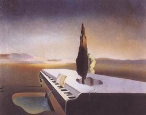 Salvador Dali - Necrophilic Fountain Flowing from a Grand Piano, 1933