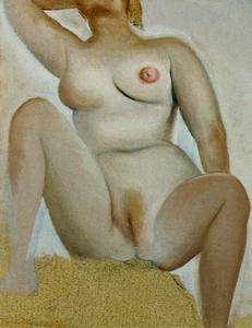 Salvador Dali - Female Seated Nude, circa 1960