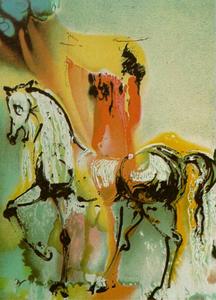 Salvador Dali - The Christian Knight (DalH-s Horses), 1971