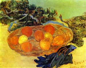 Vincent Van Gogh - Still Life with Gloves and Pine Branch