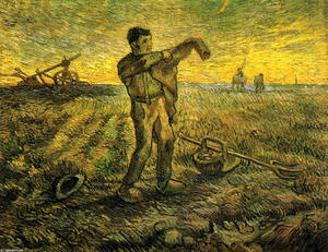 Vincent Van Gogh - Evening - The End of the Day (after Millet)