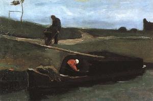Vincent Van Gogh - Peat Boat with Two Figures