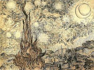 Vincent Van Gogh - Starry Night drawing