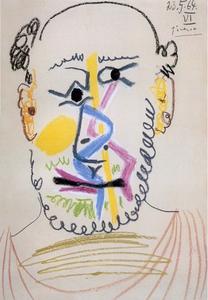 Pablo Picasso - Head of a Bearded Man