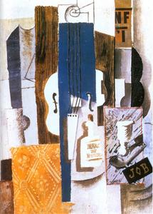 Pablo Picasso - Violin, Bottle, and Glass