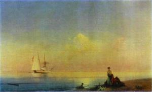 Ivan Aivazovsky - Seashore. Calm