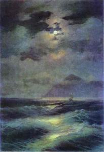 Ivan Aivazovsky - View of the Sea by Moonlight