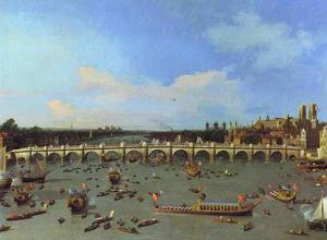 Giovanni Antonio Canal (Canaletto) - London - Westminster Bridge from the North on Lord Mayor-s Day