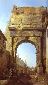Giovanni Antonio Canal (Canaletto) - Rome - The Arch of Titus