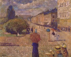 Edvard Munch - Spring day street Karl Johan