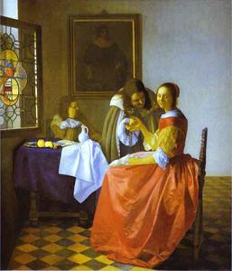 Johannes Vermeer - Woman and Two Man