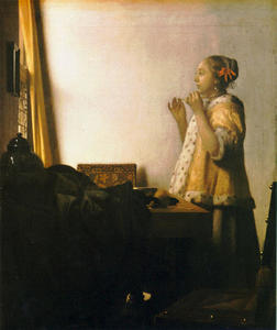 Johannes Vermeer - Woman with a Pearl Necklace