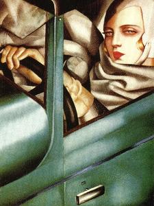Tamara De Lempicka - Self-Portrait (Tamara in the Green Bugatti)