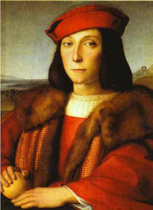 Raphael (Raffaello Sanzio Da Urbino) - Portrait of a Man with an Apple