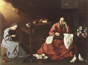 Francisco Zurbaran - Christ and the Virgin in the House at Nazareth