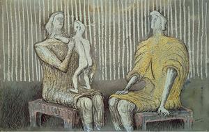 Henry Moore - Two Women with a Child