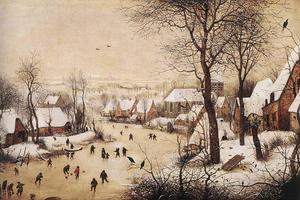 Pieter Bruegel The Elder - Winter Landscape with Skaters and Bird Trap