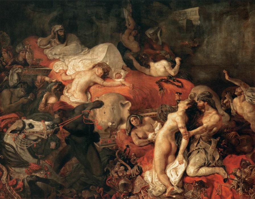  Artwork Replica The Death of Sardanapalus, 1827 by Eugène Delacroix (1798-1863, France) | ArtsDot.com