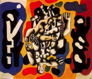 Fernand Leger - Swimmers on yellow