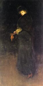 James Abbott Mcneill Whistler - Arrangement in Black, The Lady in the Yellow Buskin- Portrait of Lady Archibald Campbell