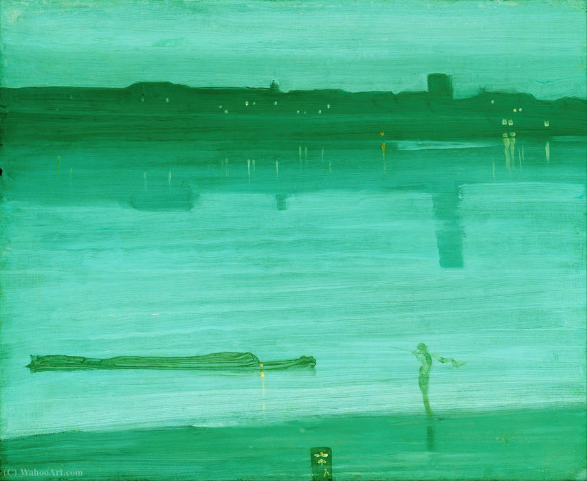  Museum Art Reproductions Nocturne in Blue and Green, Chelsea by James Abbott Mcneill Whistler (1834-1903, United States) | ArtsDot.com