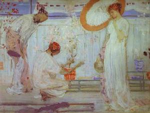 James Abbott Mcneill Whistler - The White Symphony, Three Girls