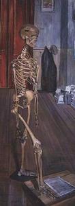 Paul Delvaux - Skeleton in the workshop