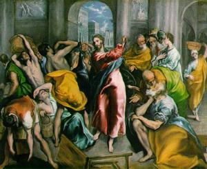 El Greco (Doménikos Theotokopoulos) - Christ Driving the Traders from the Temple