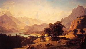 Albert Bierstadt - Bernese Alps, as Seen near Kusmach
